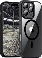 JT Berlin BackCase Pankow Hybrid Futerał backcase Apple iPhone 16 Pro czarny, przeźroczysty Kompatybilny z MagSafe 11100