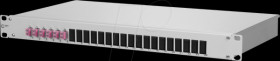 1502577506-E OpDAT 19 inch, 1U fiber patch panel, 6x LC-D, violet, OM4