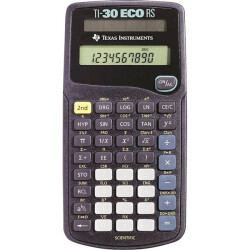 Texas Instruments 30RS/FC/3E12 TI-30 ECO RS Pocket Calculator Solar Black