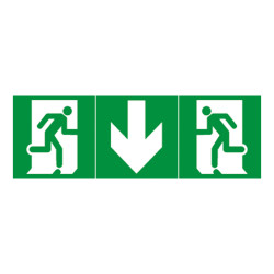 Etykieta samoprzylepna z nadrukiem tekst Emergency Route Legrand Klej