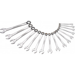 Zestaw kluczy płasko-oczkowych Zestaw kluczy trzpieniowych SAM 7 → 24 mm 16 szt. Stal chromowo-wanadowa