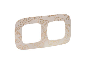 VALENA ALLURE Ramka 2 podwójna arabeska złoto 754352 LEGRAND