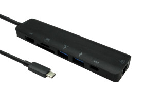 Adapter, 3840 x 2160, do wyświetlaczy: 3, USB C, USB C, HDMI