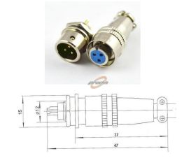 ZŁĄCZE PRZEMYSŁOWE 2 PIN MAŁE ZP2