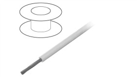 Przewód Na Rolce 30,5M Linka Cu 22Awg Pvc Biały 300V 3251 Wh005