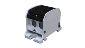 Złączka Szynowa Gwintowa Al/Cu Stb 50-2 (87320) Simblock Czarny 81002007