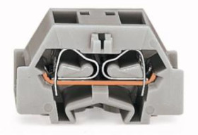 Złączka 4-przewodowa 2,5mm2 jasnoszara ze stopką montażową 261-343 /50szt./