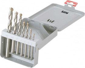 Zestaw wierteł SAM Wiertło kręte Stal szybkotnąca 7 szt. Wiertła HSS
