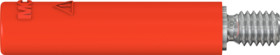 4 mm screw-in adapter, screw connection, CAT II, red, 23.1033-22
