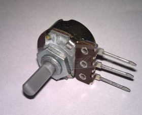 potencjometr 220kA liniowy ośka 4mm rozstaw wyprowadzeń 5mm