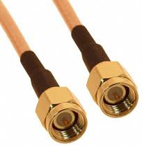 Coaxial cable, SMA plug (straight) to SMA plug (straight), 50 Ω, RG-142, grommet black, 305 mm, 135101-07-12.00