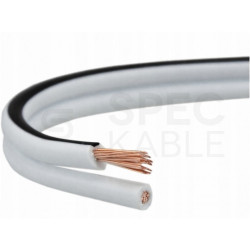Kabel głośnikowy płaski SMYp 2x0,5mm2 Cu biały Elektrokabel