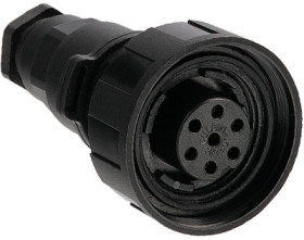Jack, 7 pole, screw connection, screw locking, straight, PX0745/S