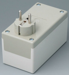 ABS enclosure, (L x W x H) 96 x 58 x 65 mm, gray white (RAL 9002), IP40, A9021665
