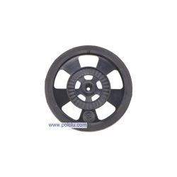 Pololu 983 - Solarbotics GMPW-B BLACK Wheel with Encoder Stripes, Silicone Tire