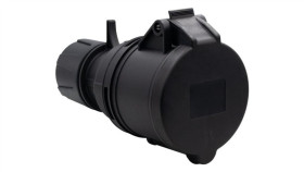 Gniazdo Siłowe Przenośne 32A 5P 380V-415V /Fe/ Ip44 Czarne