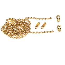 Faithfull 12168PG Brass Ball Chain Kit Polished Brass 1m
