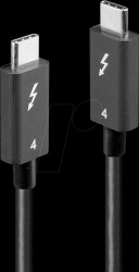 31120 Thunderbolt 4 cable, USB C, 40 Gbps, 1 m