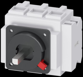 Load-break switch, 3 pole, 63 A, 690 V, (W x H x D) 71 x 64 x 80 mm, front mounting, 3LD2555-1TP00-0AE8