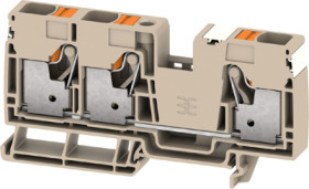 Through terminal block, push-in connection, 16 mm², 76 A, 8 kV, dark beige, 2675030000