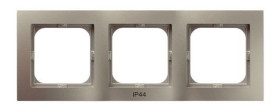 AS Ramka potrójna do łączników IP44 satyna light RH-3G/45