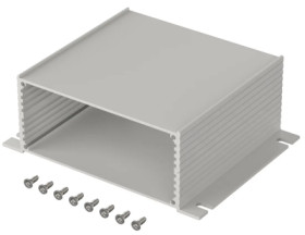 Aluminum enclosure kit, (L x W x H) 105 x 100 x 48 mm, natural, IP40, 97218100.HMT1