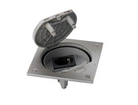 Simon Connect Wkład puszki podłogowej KSE IP66 z gnizadem Schuko stal nierdzewna KSE1/23/72