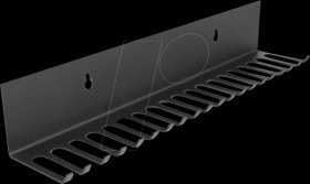 66729 Cable organiser, with 19 recesses, 318 x 65 mm, black