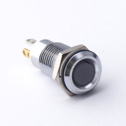 Lampka kontrolna do montażu panelowego 2.1/2.2/2.2V Zielony, Czerwony, Żółty 8mm LED Chrom Końcówka lutownicza CML