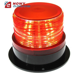 Sygnalizator bł. LED 12-24V cze. IP44 czerwony błyskowy lampa kogut