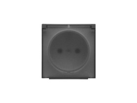 SIMON 55 Pokrywa gniazda pojedynczego z klapką transparentą do: SGZ1CM, SGZ1M grafitowy mat TGZ1BUZP/116A KONTAKT SIMON