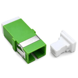 Adapter światłowodowy SM SC/APC-SC/APC simplex OS2 zielony SLIM NEKU
