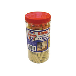 Faithfull FAIDOW8150T Wood Dowels Fluted 40 x 8mm (Tub 150)