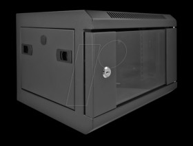 43379 10" Network Cabinet with glass door, 4U, black