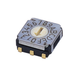 Przełącznik obrotowy 16-pozycyjny SMD 100 mA przy 5 V DC -40 → +85°C