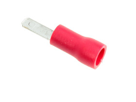 Konektor izolowany męski 2,8mm czerwony (10szt)