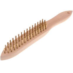 Faithfull FAI680B4 680/B4 Brass Wire Scratch Brush - 4 Row