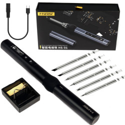 Lutownica cyfrowa precyzyjna kolbowa 65W USB-C + 6 grotów FNIRSI HS-01