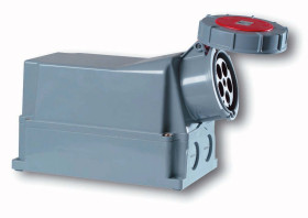 Gniazdo stałe 125A 5P 400V 6h IP67 PCE 145-6