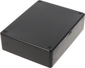 ABS enclosure, (L x W x H) 120 x 94 x 34 mm, black (RAL 9005), IP54, 1591GBK