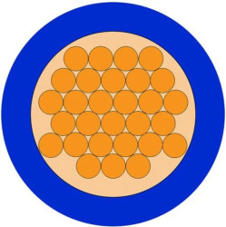 Przewód zasilający 1 Core Polichlorek winylu PVC Sheath Niebieski 4.8mm od , 750 V