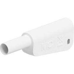 St&#xE4;ubli 662022-29 SLQ-4N-46 safety plug 4mm white nickel-plated stackable