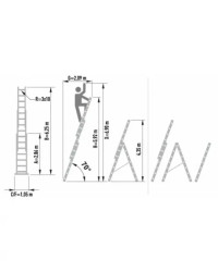 Drabina aluminiowa 3-elementowa 3x10 ALVE 7610