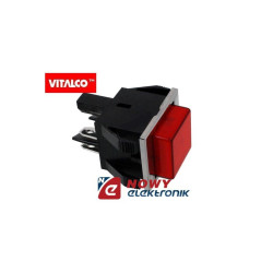 Przełącznik VS5611 podśw. czerw. guzikowy 3pin ON-OFF VITALCO