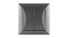 Opal Wyłącznik Schodowy Podwójny Grafit Wp-5/2 Gr