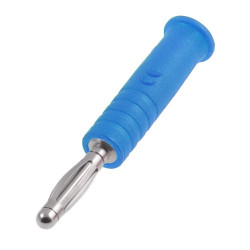 Wtyk izolowany 2mm lamelkowy lutowany 10A, niebieski