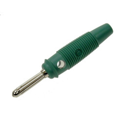 Wtyk Banan 4mm 30A 60V zielony lutowany Hirschmann