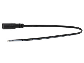 Przewód DC dwużyłowy 2x0,5mm2 gniazdo 2,1x5,5 mm | 0,25m