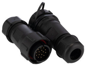 Przemysłowe złącza okrągłe 15, 15-pinowe SY21 Kabel, Układ szeregowy Wtyczka, gniazdo RS PRO