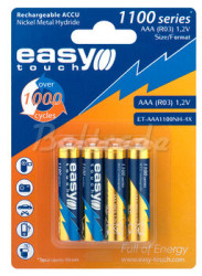 akumulatorki Easy Touch R03/AAA Ni-MH 1100mAh - 4 sztuki